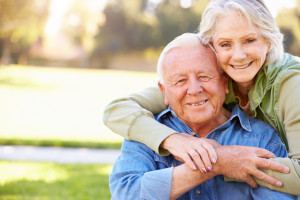 Outdoor Portrait Of Loving Couple